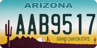 AZ license plate AAB9517
