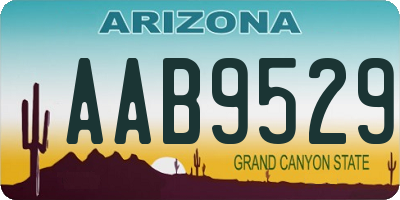 AZ license plate AAB9529