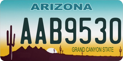 AZ license plate AAB9530