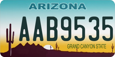 AZ license plate AAB9535
