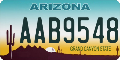 AZ license plate AAB9548