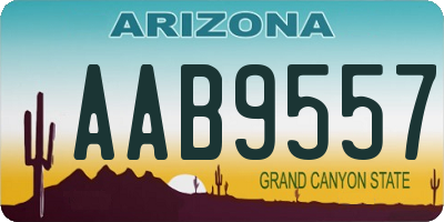 AZ license plate AAB9557