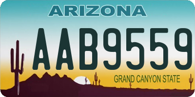 AZ license plate AAB9559