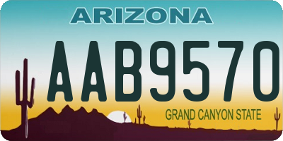 AZ license plate AAB9570
