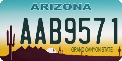 AZ license plate AAB9571