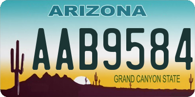 AZ license plate AAB9584