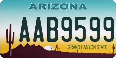 AZ license plate AAB9599