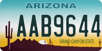 AZ license plate AAB9644