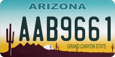 AZ license plate AAB9661