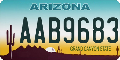 AZ license plate AAB9683