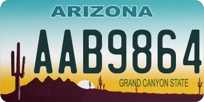 AZ license plate AAB9864