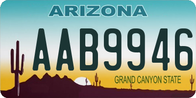AZ license plate AAB9946