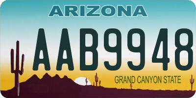 AZ license plate AAB9948