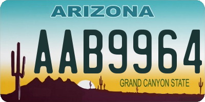AZ license plate AAB9964