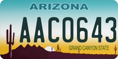 AZ license plate AAC0643
