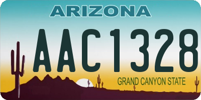 AZ license plate AAC1328