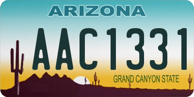 AZ license plate AAC1331