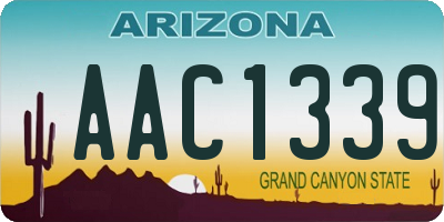 AZ license plate AAC1339