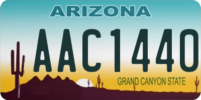AZ license plate AAC1440