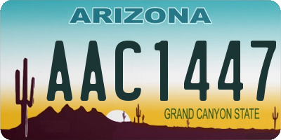 AZ license plate AAC1447