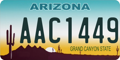 AZ license plate AAC1449