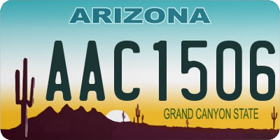 AZ license plate AAC1506