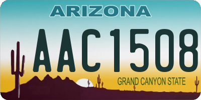 AZ license plate AAC1508