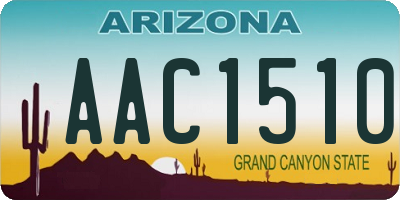 AZ license plate AAC1510