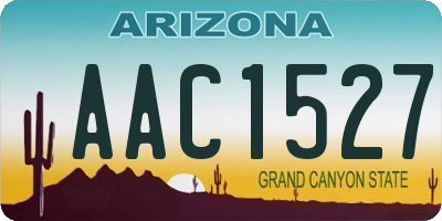 AZ license plate AAC1527