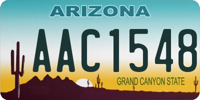 AZ license plate AAC1548