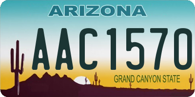 AZ license plate AAC1570