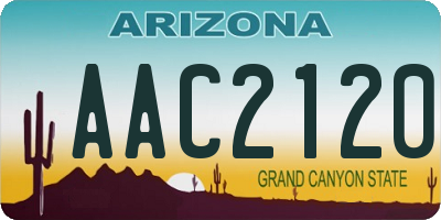 AZ license plate AAC2120