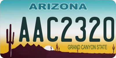 AZ license plate AAC2320