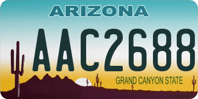 AZ license plate AAC2688