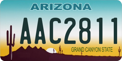AZ license plate AAC2811