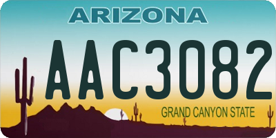 AZ license plate AAC3082