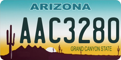 AZ license plate AAC3280