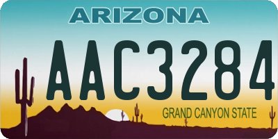 AZ license plate AAC3284
