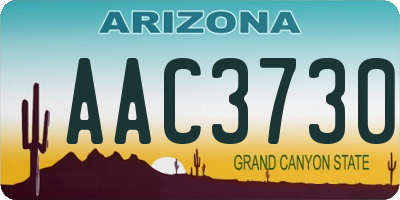AZ license plate AAC3730