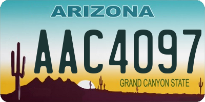 AZ license plate AAC4097