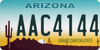 AZ license plate AAC4144