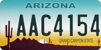 AZ license plate AAC4154