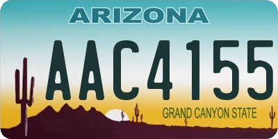 AZ license plate AAC4155