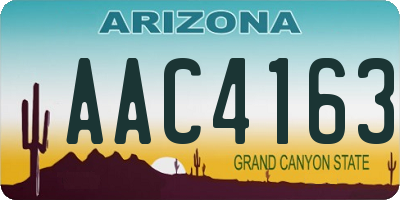 AZ license plate AAC4163