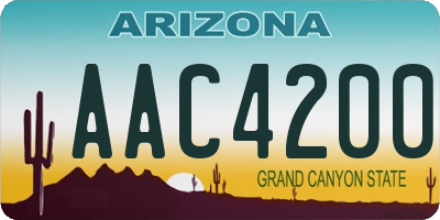 AZ license plate AAC4200
