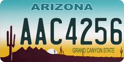 AZ license plate AAC4256