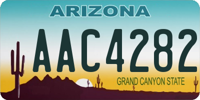 AZ license plate AAC4282