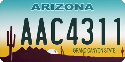 AZ license plate AAC4311