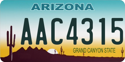 AZ license plate AAC4315
