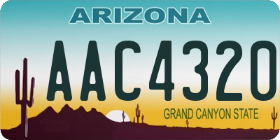 AZ license plate AAC4320